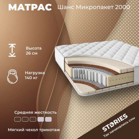 Матрас Stories Шанс Микропакет 2000 (Шанс&nbsp;Микропакет&nbsp;2000)